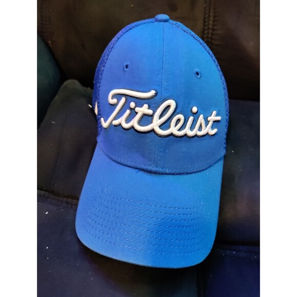 Titleist Pro V1 Golf Hat Cap FootJoy FJ Embroidered Adult Large/XL Blue Mesh - Picture 1 of 6